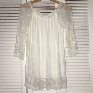 Tempo Paris White Lace Top Sz. XL